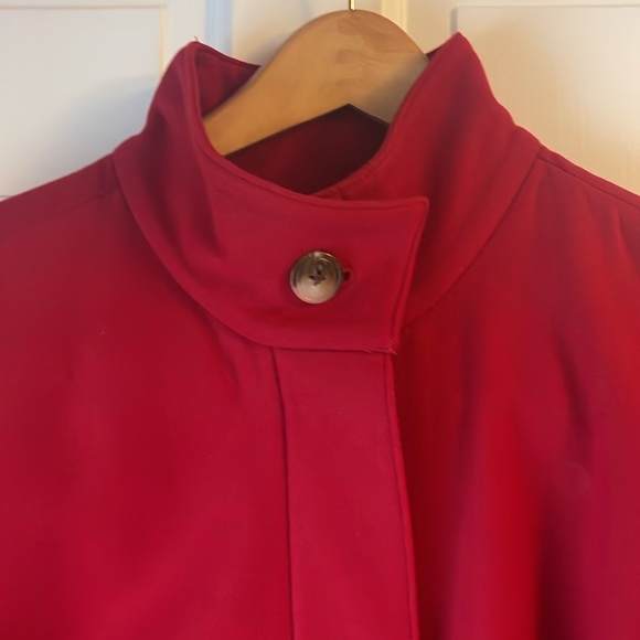 J Jill Scarlet Red "The Journey Coat" Lined Side Pockets Mid Length XL - Picture 12 of 13